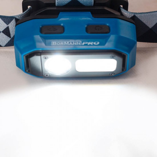 BORMANN Pro BPR6065 Φακός Κεφάλης Επαναφορτιζόμενος Διπλής Λειτουργίας, 800Lm