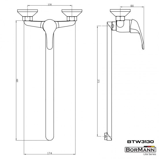BORMANN Elite BTW3130 Μπαταρία Κουζίνας Zebra 35mm,Αναμεικτική,Επιτοίχια,620g