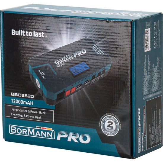 BORMANN Pro BBC8520 Εκκινητής & PowerBank 12000Mah/500Α