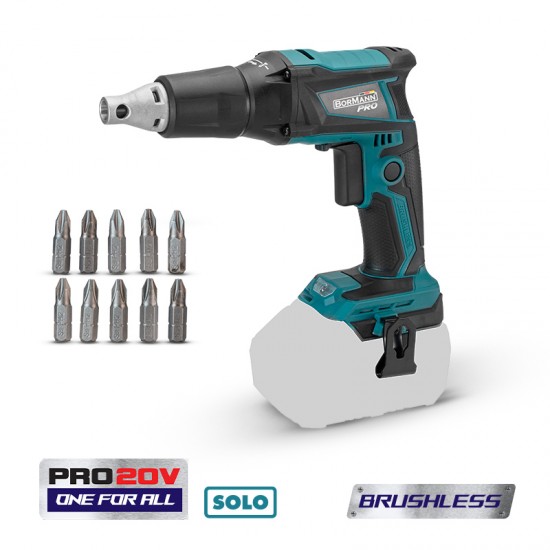 BORMANN Pro BBP5150 Κατσαβίδι Γυψοσανίδας 20V Brushless Μπαταρίας,SOLO