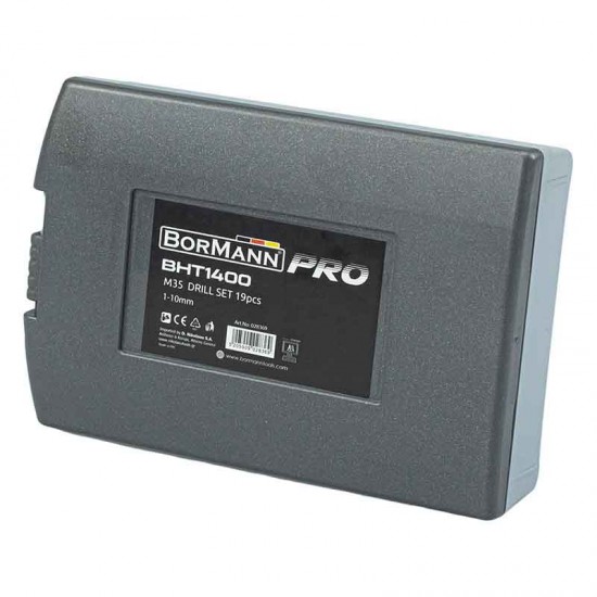 BORMANN Pro BHT1400 Σετ Τρυπάνια HSS-CO,19τεμ,1-10mm