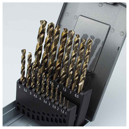 BORMANN Pro BHT1400 Σετ Τρυπάνια HSS-CO,19τεμ,1-10mm