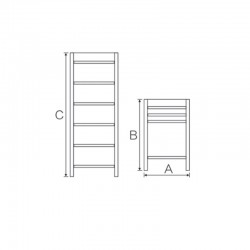 BORMANN BHL7020 Σκάλα Τηλεσκοπική Αλουμινίου, 12 Σκαλιά