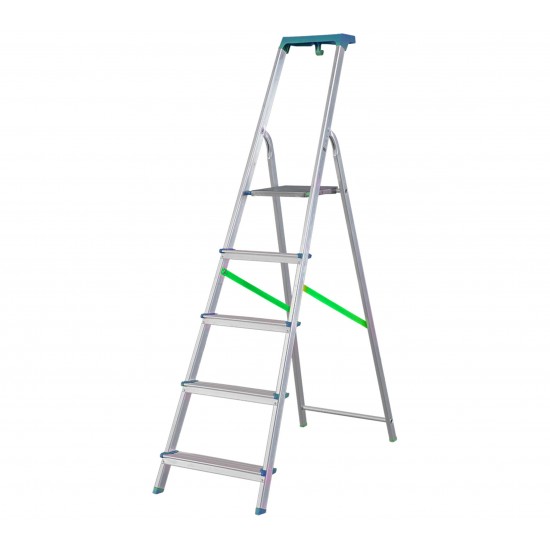 BORMANN Pro BHL9005 Σκάλα Αλουμινίου 4+1 Σκαλιά, Με Θήκη Εργαλείων