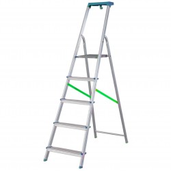 BORMANN Pro BHL9015 Σκάλα Αλουμινίου 6+1 Σκαλιά, Με Θήκη Εργαλείων