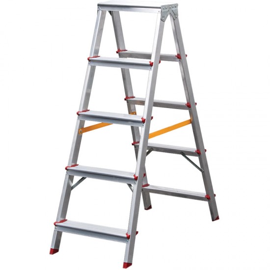 BORMANN Pro BHL9040 Σκάλα Αλουμινίου 2x5 Αντιολισθητικά Σκαλιά & Ιμάντες Ασφαλείας