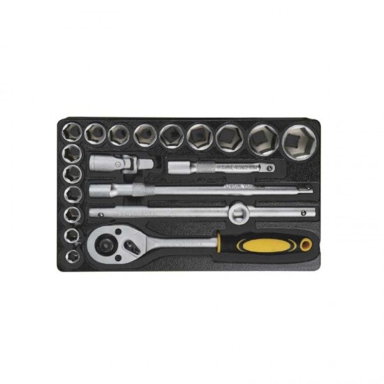 BORMANN BWR7100SET Εργαλειοφορέας 5 Συρτάρια Σετ 66 Εργαλεία Με Στοπ, Μ64xΠ36xΥ62cm