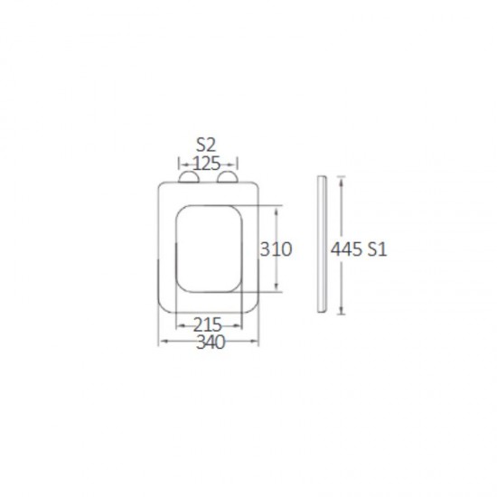 BORMANN BTW1080 Κάλυμμα Λεκάνης Leo Soft Close 2100gr, Duroplast 445x340mm