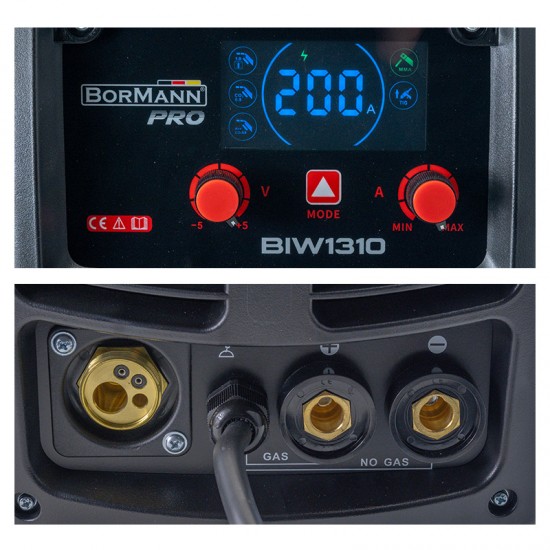 BORMANN Pro BIW1310 Ηλεκτροκόλληση MIG/MMA 200A,Gas/Νο Gas,1/3/5Kg (0,6-1mm)