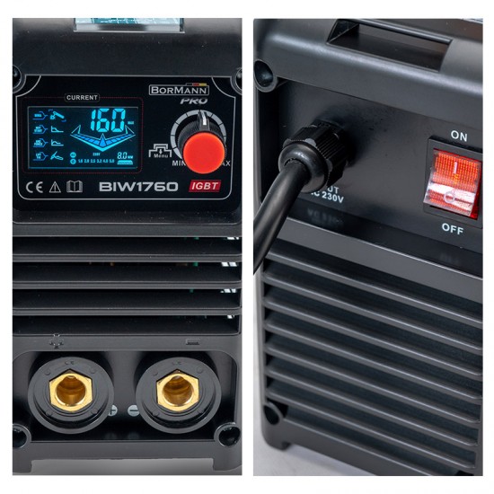 BORMANN Pro BIW1760 Ηλεκτροκόλληση Inverter,Synergic,Απόδοση 160Α/60%,Μεγ.Ηλεκτρόδιο 4mm