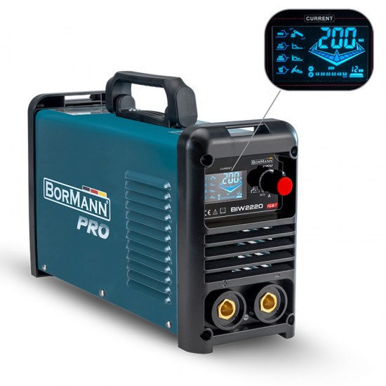 BORMANN Pro BIW2220 Ηλεκτροκόλληση Inverter, Synergic,Απόδοση 200Α/60%,Μεγ.Ηλεκτρόδιο 4mm