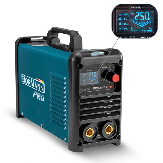 BORMANN Pro BIW2250 Ηλεκτροκόλληση Inverter,Synergic,Απόδοση 250Α/60%,Μεγ.Ηλεκτρόδιο 5mm