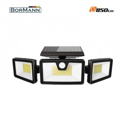 BORMANN BLF4020 Ηλιακός Προβολέας Led Ασφαλείας 8.5W,Ανιχνευτή Κινησης,Φωτο/κο Πάνελ, 6500K, 850Lum