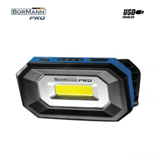 BORMANN Pro BPR6014 Φακός Εργασίας Επαναφορτιζόμενος 500Lm Με Μαγνήτη, Αδιάβροχος, 180° Περιστροφή