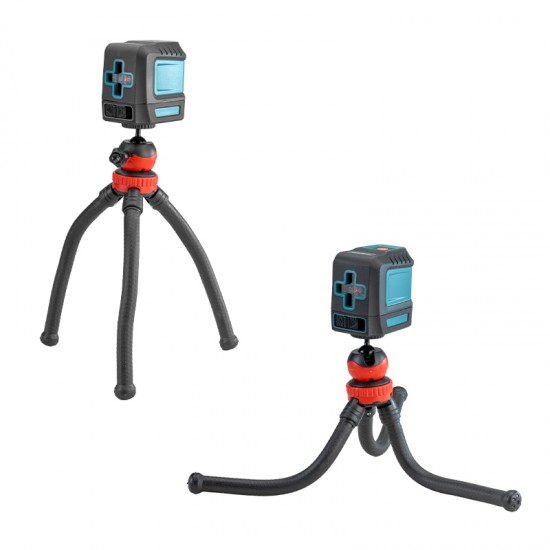 BORMANN Pro BDM6700 Αλφάδι Laser Σταυρού Red Line 15m, Σετ Με Εύκαμπτο Mini Τρίποδο 30cm