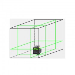 BORMANN Pro BDM6900 Αλφάδι Αυτορυθμιζόμενο Γραμμικό Laser, Πράσινης Δέσμης,3*360°,12 Γραμμές