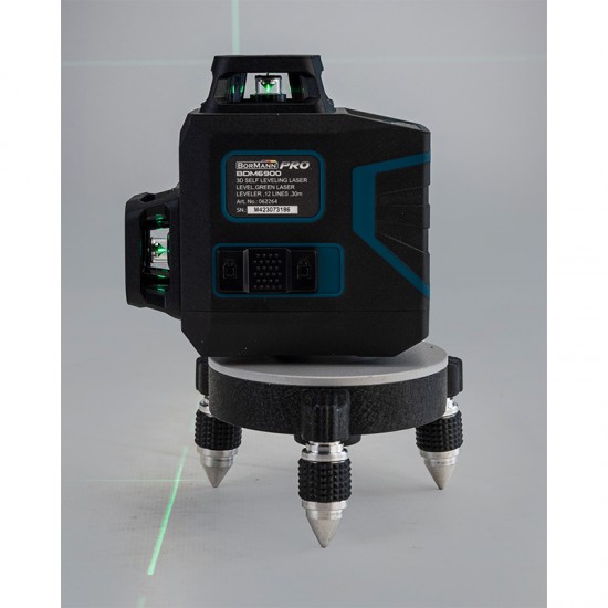 BORMANN Pro BDM6900 Αλφάδι Αυτορυθμιζόμενο Γραμμικό Laser, Πράσινης Δέσμης,3*360°,12 Γραμμές