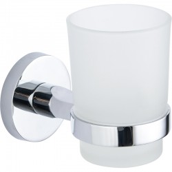 BORMANN BTW9006 Ποτηροθήκη Επιτοίχια Γυάλινη Χρώμιο 6,8x10x10cm