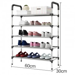 BORMANN Elite BPC2260 Παπουτσοθήκη Με 5 Ραφια,Υφασμάτικη Και Μεταλλικό Σκελετό, 58x28x98cm