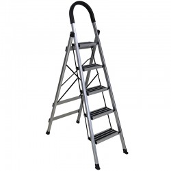 BORMANN BHL7035 Σκάλα Αλουμινίου Οικιακής Χρήσης 4+1 Σκαλιά, Αντιολισθητική