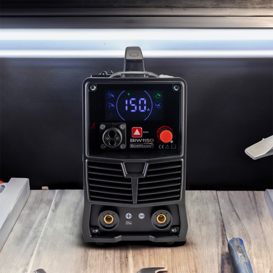 BORMANN Pro BIW1150 Ηλεκτροκόλληση MIG/MAG/TIG/MMA 150A,60%,No gas,450gr/1000gr Κουλούρα (0,8-1,0mm)