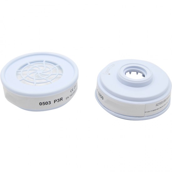 BORMANN Pro BPP2468-2 Φίλτρο Μάσκας Σκόνης P3 R 2τμχ,Άσπρο (Κατάλληλο για BPP2460-BPP2462)