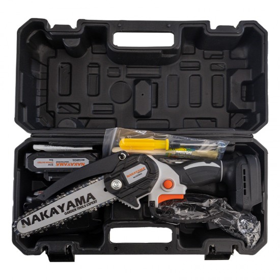 NAKAYAMA EC1050 Κλαδ Αλυσοπρίονο Μπατ 21V, Brushless, Λάμα 15cm, 825gr, 1/4