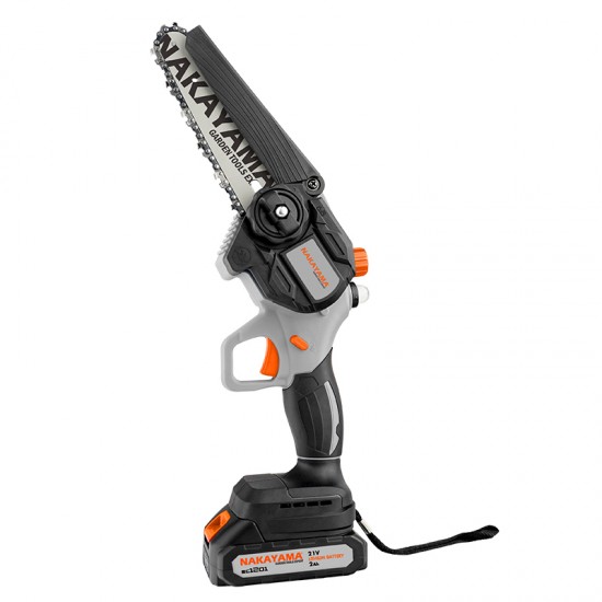 NAKAYAMA EC1100 Κλαδ Αλυσοπρίονο Μπατ 20V, Brushless,Λάμα 15cm,1kg,1/4'' 1,1mm 37Links,10m/s,2x2Ah