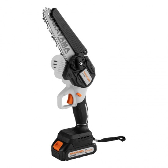 NAKAYAMA EC1100 Κλαδ Αλυσοπρίονο Μπατ 20V, Brushless,Λάμα 15cm,1kg,1/4'' 1,1mm 37Links,10m/s,2x2Ah