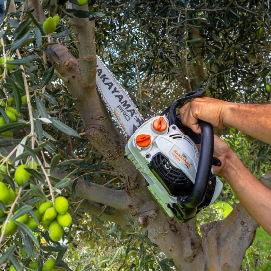 NAKAYAMA Pro PC2525 Αλυσοπρίονο Κλαδευτικό Βενζίνης 25cc/1.4Hp,Λάμα 25cm,1/4''X1,1mm/56, 2,5Kg