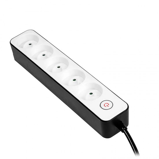 BORMANN BCR1012 Πολύμπριζο 5 Θέσεων Σούκο 3x1.5mm,με Διακόπτη