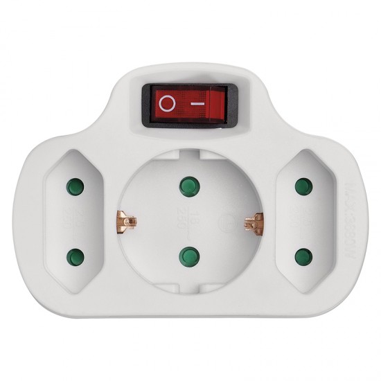 BORMANN BCR1155 Αντάπτορας Πρίζας 1 Σούκο-2 Διπολικές,με Διακόπτη