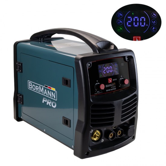 BORMANN Pro BIW4050 ΠΟΛΥΣΥΓΚΟΛΛΗΤΗΣ/ΚΟΦΤΗΣ 4 ΣΕ 1 (PLASMA CUTTER, MIG, TIG, MMA) 15-200Α/20-40Α, 60%