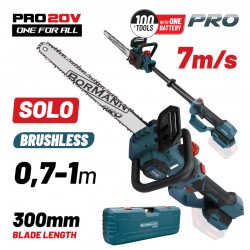 BORMANN Pro BBP3930 Κλαδευτικό Αλυσοπρίονο 20V Brushless, 0.7-1m,30cm, 1.9Kg,SOLO