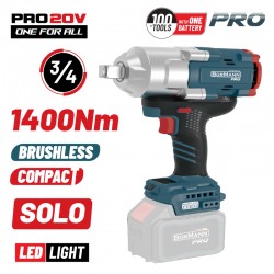 BORMANN Pro BBP5390 Μπουλονόκλειδο Brushless Mπαταρίας 20V, Li-Ion,1400Nm,0-900/1200/1500rpm,SOLO
