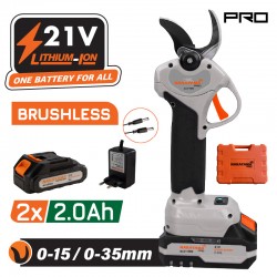 NAKAYAMA Pro EC1435 Ψαλίδι Κλάδου Μπαταρίας 21V, Brushless, Προοδευτική Κοπή 0-15mm/0-35mm,0.85kg