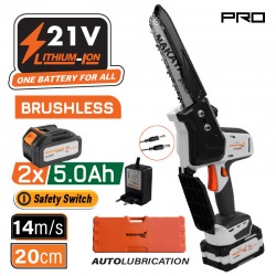 NAKAYAMA Pro EC1520 Κλαδ Αλυσοπρίονο 21V, Brushless, Λάμα 20cm,1/4